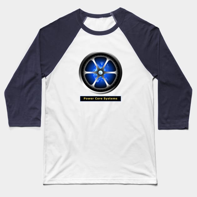 Power core Baseball T-Shirt by Gaspar Avila